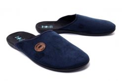 ADANEX LEL1 LEO 26856 GR/CZ granatowy/czarny, kapcie/klapki męskie. Niebieskie klapki męskie Adanex, bez wzorów, bez zapięcia. Za 71.99 zł.