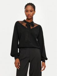 TWINSET Sweter 242TP3021 Czarny Relaxed Fit. Czarne swetry nierozpinane damskie Twinset, l, bez wzorów, z wiskozy, bez kołnierzyka, bez ramiączek. Za 759.99 zł.