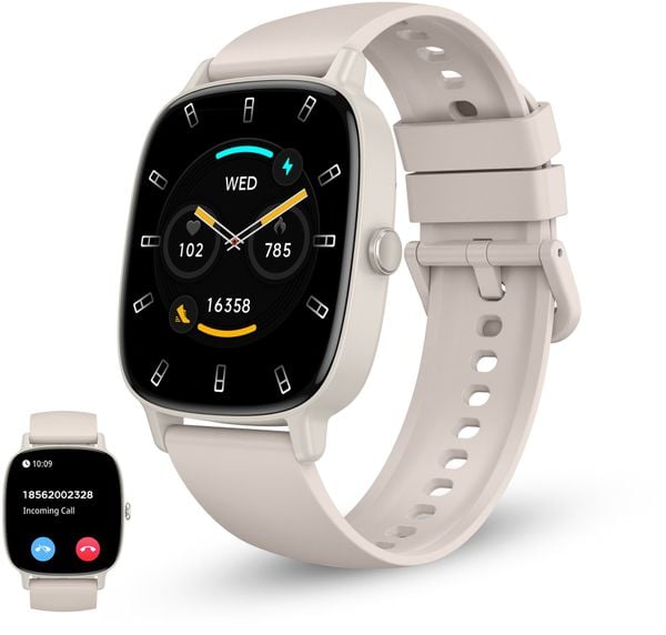 Ksix Smartwatch PULSE, Beige. Brązowe zegarki smartwatch KSIX, bez wzorów. Za 161.19 zł.