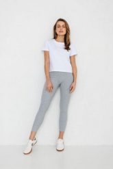 LEGINSY SUZANE JASNO SZARE L - Flawless. Szare spodnie dresowe damskie Flawless, bez wzorów, z bawełny, sportowe. Za 179.00 zł.