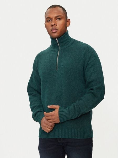 Jack & Jones Sweter Ollie 12241817 Zielony Relaxed Fit. Zielone swetry męskie Jack & Jones, m, bez wzorów, z syntetyku, bez kołnierzyka, bez ramiączek. Za 219.99 zł.
