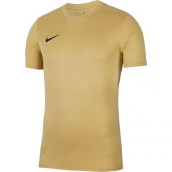 Koszulka Z Krótkim Rękawem Unisex Dla Dorosłych Dry Park VII. Żółte bluzki damskie Nike, l, bez wzorów, sportowe, bez kołnierzyka, bez ramiączek. Za 117.99 zł.