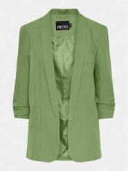 Pieces Marynarka Bosella 17090996 Zielony Regular Fit. Zielone marynarki i żakiety damskie Pieces, bez wzorów, z syntetyku, bez kołnierzyka, bez ramiączek. Za 89.99 zł.