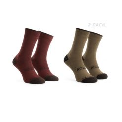 Skarpetki zimowe unisex Rogelli Merino z owczej wełny 2-pack. Brązowe skarpety męskie Rogelli, bez wzorów, z elastanu. Za 76.00 zł.