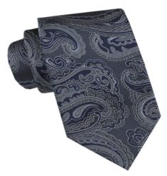 Klasyczny Krawat Męski CHATTIER - Granat z Popielem, Wzór. Niebieskie krawaty i muchy Chattier, bez wzorów, z tkaniny, eleganckie. Za 49.00 zł.