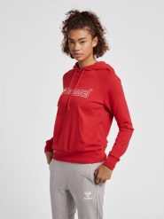Damska bluza z kapturem Hummel Noni 2.0. Czerwone bluzy damskie Hummel, na wiosnę, s, bez wzorów, z bawełny, klasyczne, bez ramiączek, z kapturem. Za 252.50 zł.