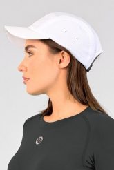 Czapka z daszkiem do biegania Unisex Nessi Sportswear. Białe czapki damskie NESSI SPORTSWEAR, bez wzorów, z elastanu, sportowe. Za 279.00 zł.