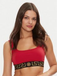 Versace Biustonosz top 1013323 1A10011 Czerwony. Czerwone biustonosze Versace, bez wzorów, z bawełny, bez kołnierzyka, bez ramiączek. Za 229.99 zł.