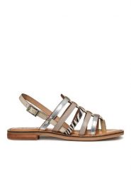 Geox Sandały D Maddalusiac D65YMB 0N6QS C5Y1S Kolorowy. Sandały damskie Geox, bez wzorów, ze skóry, bez obcasa, na płaskiej podeszwie, bez zapięcia. Za 389.99 zł.