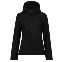 Kurtka Damska Venturer 3 Layer Hooded Soft Shell Jacket. Czarne kurtki sportowe damskie Regatta, xl, bez wzorów, bez ramiączek, bez kaptura, trekkingowe. Za 198.99 zł.