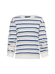Franco Callegari Bluza Kobiety Bawełna biały|niebieski, XXL. Białe bluzy damskie Franco Callegari, xxl, bez wzorów, z bawełny, eleganckie, bez ramiączek, bez kaptura. Za 199.95 zł.