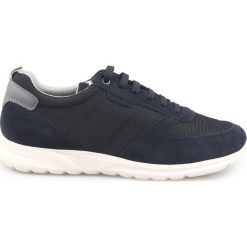 Geox Damian Tenisówki Czarny Niebieski. Czarne trampki męskie Geox, bez wzorów, z materiału, bez zapięcia. Za 464.95 zł.