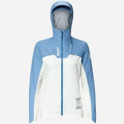 Kurtka do biegania Millet Intense Pro 2,5L Jkt W Błękitny Active Fit. Niebieskie kurtki sportowe damskie Millet, l, bez wzorów, z materiału, bez ramiączek, do biegania. Za 599.00 zł.