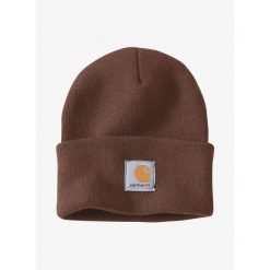 Czapka zimowa Carhartt Watch Hat - mocha. Brązowe czapki damskie Carhartt, na zimę, bez wzorów. Za 73.99 zł.