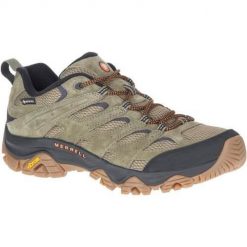 Buty trekkingowe męskie Merrell Moab 3 Gtx. Zielone buty zimowe męskie Merrell, bez wzorów, z materiału, bez obcasa, bez zapięcia. Za 754.00 zł.