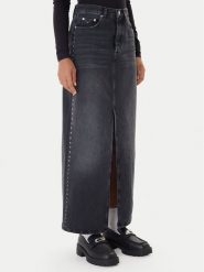 Tommy Jeans Spódnica jeansowa Layla DW0DW21576 Czarny Regular Fit. Czarne spódnice damskie Tommy Jeans, bez wzorów, z bawełny. Za 519.99 zł.