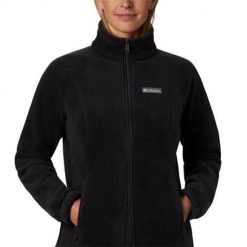 Bluza sportowa damska Columbia Benton Springs Full Zip. Szare bluzy damskie Columbia, xl, bez wzorów, z poliesteru, sportowe, bez ramiączek, bez kaptura. Za 303.00 zł.