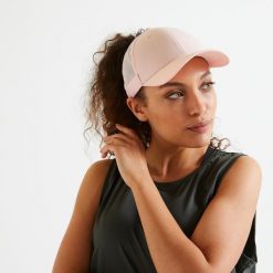 Second Life - Czapka z daszkiem fitness Domyos - Stan Doskonały. Czerwone czapki damskie DOMYOS, bez wzorów, z materiału. Za 29.99 zł.