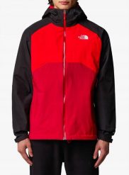 Kurtka przeciwdeszczowa The North Face Stratos Jacket - garnet red/high risk red. Czerwone kurtki męskie The North Face, m, bez wzorów, bez kaptura. Za 706.33 zł.