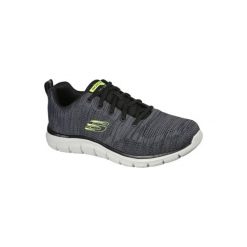 Buty treningowe męskie, Skechers Track - Front Runner. Szare buty sportowe męskie Skechers, bez wzorów, z gumy, bez zapięcia, trekkingowe. Za 269.99 zł.