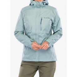 Kurtka przeciwdeszczowa damska Columbia Pouring Adventure III Jacket. Niebieskie kurtki sportowe damskie Columbia, bez wzorów, bez ramiączek, bez kaptura, trekkingowe. Za 413.99 zł.