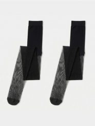 Rajstopy 15 DEN 2 pack - czarny. Czarne rajstopy i pończochy Sinsay, bez wzorów. Za 17.99 zł.