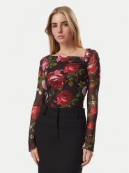 Guess Bluzka W6BP23 K6260 Brązowy Regular Fit. Brązowe bluzki damskie Guess, s, z aplikacjami, bez kołnierzyka, bez ramiączek. Za 264.99 zł.