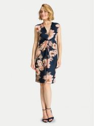 Swing Sukienka koktajlowa 5AK14700 Granatowy Regular Fit. Niebieskie sukienki damskie Swing, bez wzorów, z syntetyku, wizytowe, bez kołnierzyka, bez ramiączek. Za 599.99 zł.