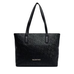 Torebka Valentino. Czarne shopperki damskie Valentino, bez wzorów, bez dodatków. Za 749.99 zł.