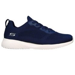 Buty damskie SKECHERS Bobs Sport Squad Tough Talk. Niebieskie obuwie sportowe damskie Skechers, bez wzorów, bez zapięcia, trekkingowe, Skechers Sport. Za 209.99 zł.