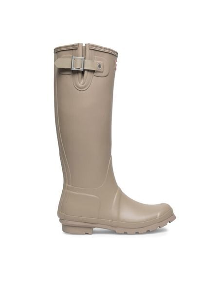 Hunter Kalosze HFW-004 Beżowy. Brązowe kalosze damskie Hunter, bez wzorów, z kauczuku, bez zapięcia. Za 279.99 zł.