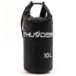 Worek wodoodporny, torba wodoszczelna, plecak turystyczny na deskę SUP 10L. Czarne plecaki męskie THUNDER, bez wzorów, sportowe. Za 30.00 zł.