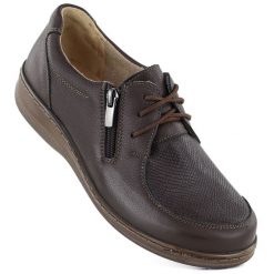 Skórzane półbuty damskie komfortowe brązowe Helios 464K. Brązowe półbuty damskie Helios, bez wzorów, ze skóry, bez obcasa, bez zapięcia. Za 409.99 zł.