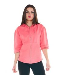 Damska bluza basic 3/4. Zielone bluzy damskie LEONE 1947 APPAREL, l, bez wzorów, z bawełny, sportowe, bez ramiączek, z kapturem. Za 147.31 zł.