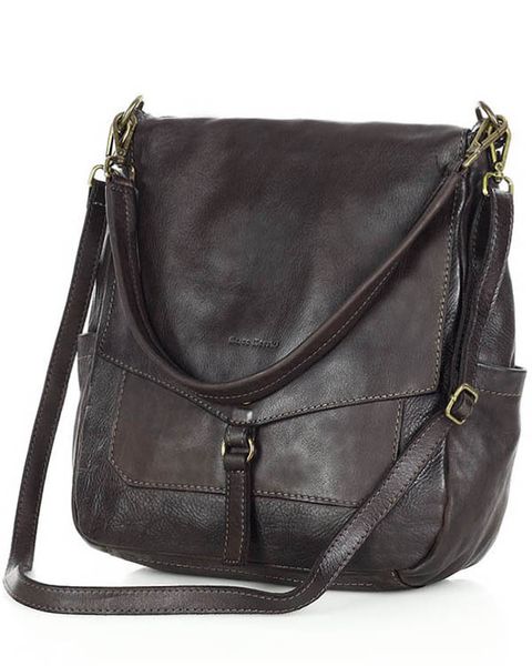 Shopperka skórzana MARCO MAZZINI ciemny brąz caffe. Brązowe shopperki damskie bez wzorów, ze skóry, na ramię, bez dodatków. Za 569.00 zł.