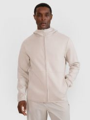 4F Bluza dresowa rozpinana z kapturem męska - beżowa 3XL. Brązowe bluzy sportowe męskie 4F, m, bez wzorów, z dresówki, z kapturem. W wyprzedaży za 129.99 zł.