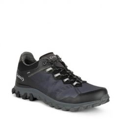 Buty trekkingowe męskie Aku Levia Gtx. Szare buty zimowe męskie Aku, bez wzorów, z materiału, bez obcasa, bez zapięcia. Za 619.21 zł.