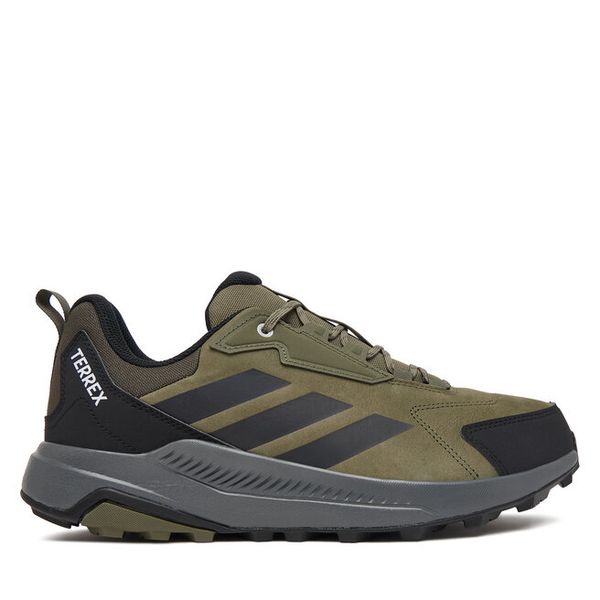 Trekkingi adidas. Zielone buty zimowe męskie Adidas, bez wzorów, bez obcasa, bez zapięcia. Za 399.99 zł.