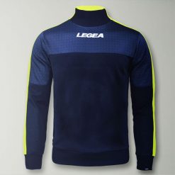 Kurtka Damasco do biegania i treningu niebiesko-żółta fluorescencyjna. Niebieskie kurtki męskie Legea, m, bez wzorów, z bawełny, bez kaptura. Za 84.00 zł.