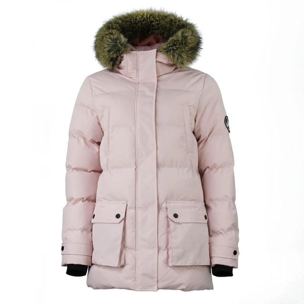 Parka dla kobiet Peak Mountain. Zielone parki damskie Peak Mountain, m, z aplikacjami, z futra, bez kaptura. Za 553.40 zł.