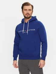 Tommy Hilfiger Bluza Logo MW0MW11599 Niebieski Regular Fit. Niebieskie bluzy męskie Tommy Hilfiger, m, bez wzorów, z syntetyku, bez ramiączek, bez kaptura. W wyprzedaży za 279.99 zł.