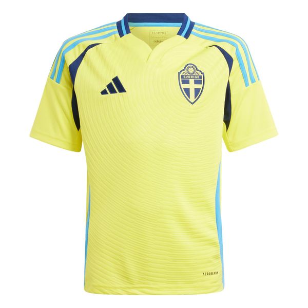 Koszulka Sweden 24 Home. Żółte bluzki damskie Adidas, xl, bez wzorów, z materiału, sportowe, bez kołnierzyka, bez ramiączek. W wyprzedaży za 246.95 zł.