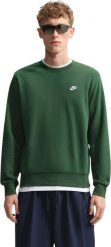 Nike Bluza męska Nike Club FT zielona FN3888 323 XL. Zielone bluzy męskie Nike, m, bez wzorów, bez ramiączek, bez kaptura. Za 291.58 zł.
