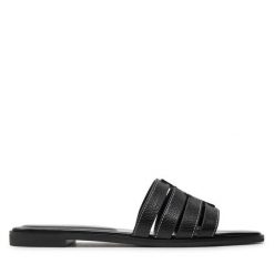 Klapki Tory Burch. Czarne klapki damskie Tory Burch, bez wzorów, bez obcasa, bez zapięcia. Za 999.99 zł.