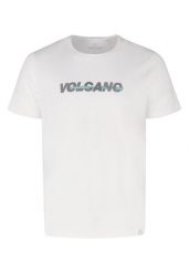 Bawełniany t-shirt T-NIGHT. Białe t-shirty męskie Volcano, l, bez wzorów, z bawełny, bez kołnierzyka, bez ramiączek. Za 59.99 zł.