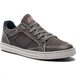 Tenisówki S.OLIVER - 5-13603-21 Grey 200. Szare trampki męskie S.Oliver, bez wzorów, z gumy, eleganckie, bez zapięcia. W wyprzedaży za 139.00 zł.