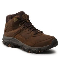 Trekkingi Merrell. Brązowe botki męskie Merrell, bez zapięcia. Za 409.99 zł.