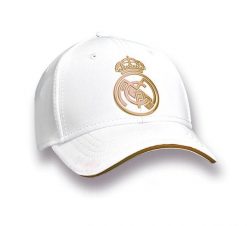 Czapka Real Madryt - oficjalna licencjonowana. Białe czapki damskie REAL MADRID, bez wzorów, z bawełny. Za 99.00 zł.