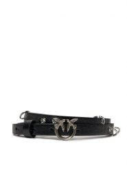 Pinko Pasek na talię Love Berry H1 Belt 20241 PLT01 102148 A1UI Czarny. Czarne paski damskie Pinko, bez wzorów, ze skóry. Za 309.99 zł.