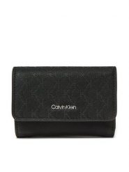 Calvin Klein Portfel Ck Must Small Trifold_Mono K60K612829 Czarny. Czarne portfele damskie Calvin Klein, ze skóry. Za 219.99 zł.